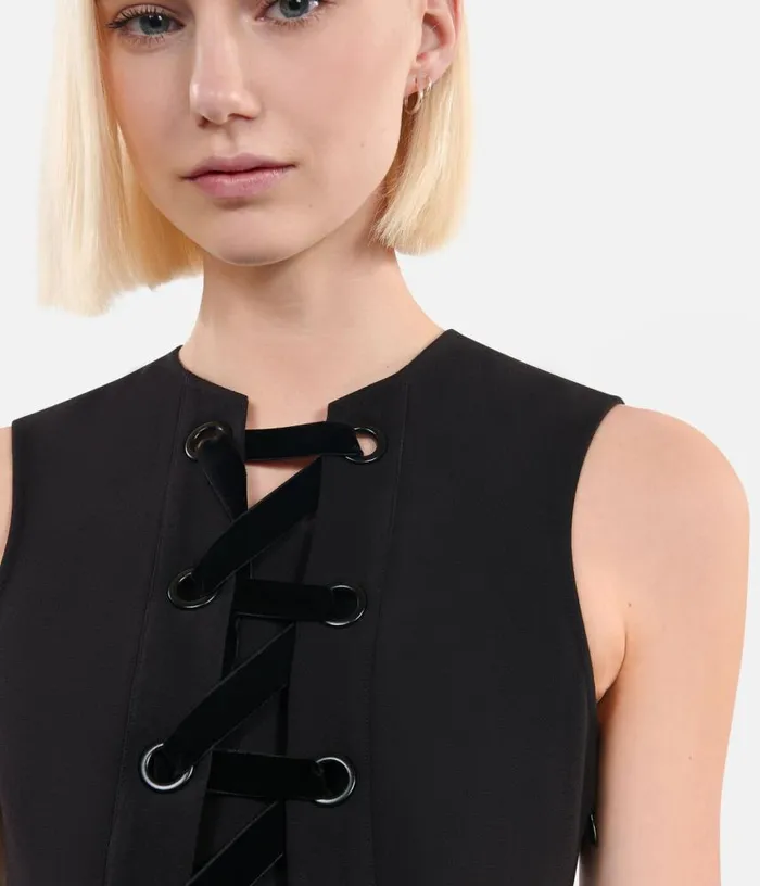 Women Short Black Dress With Lacing THE KOOPLES Dresses and Jumpsuits