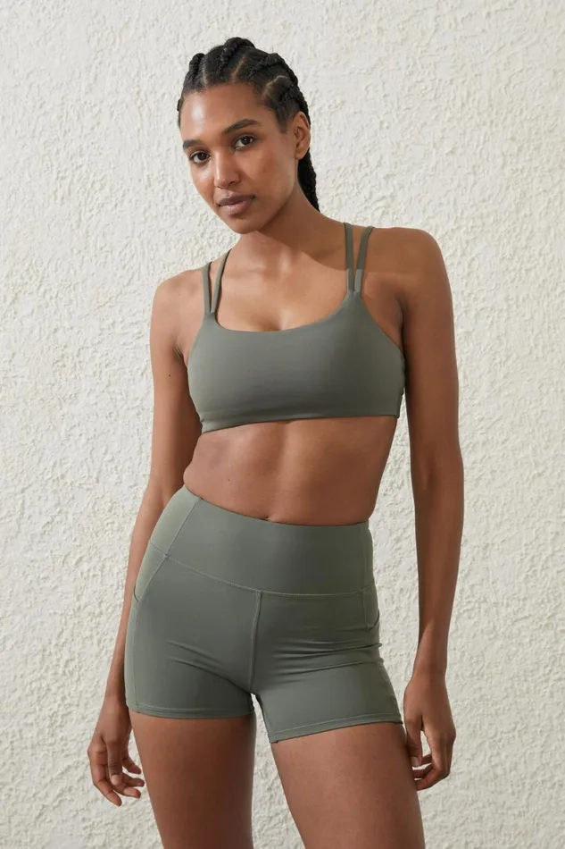 Women Shorts and Skirts Cotton On Ultra Luxe Mesh Shortie Short Sweet Green