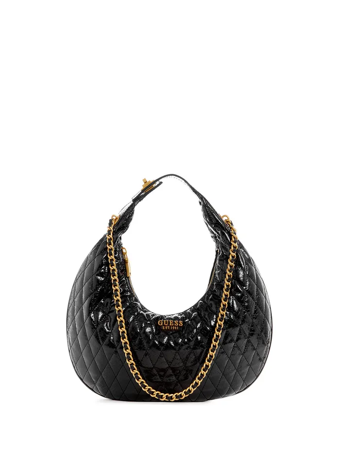 Women Shoulder Bag GUESS Black Dema Hobo Shoulder Bag
