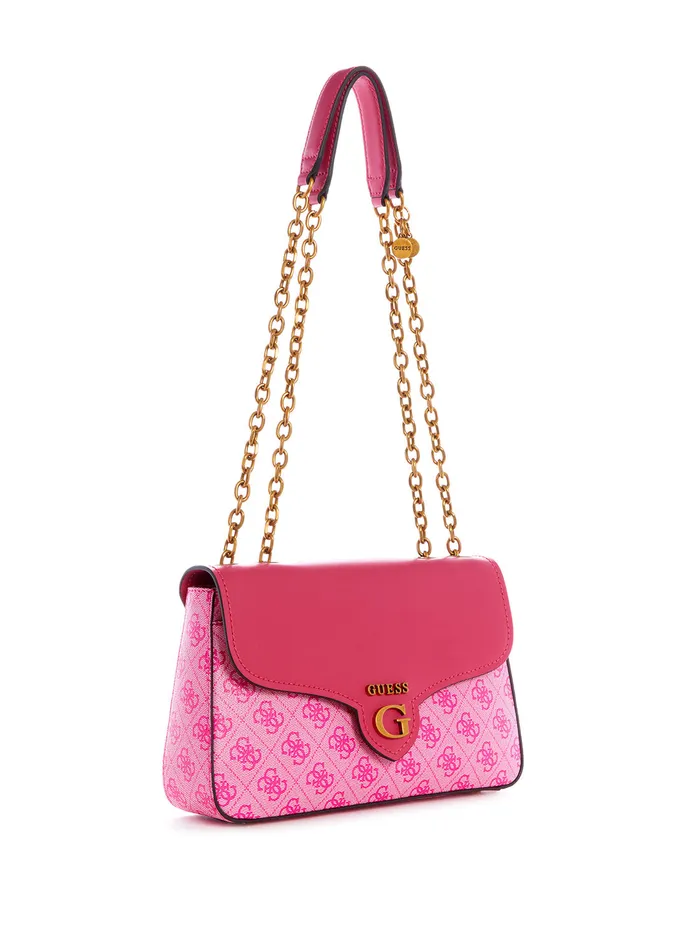 Women Shoulder Bag GUESS Pink Rossana Convertible Crossbody Bag Women Shoulder Bag GUESS Pink Rossana Convertible Crossbody Bag