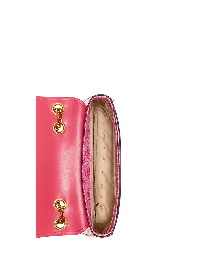 Women Shoulder Bag GUESS Pink Rossana Convertible Crossbody Bag Women Shoulder Bag GUESS Pink Rossana Convertible Crossbody Bag