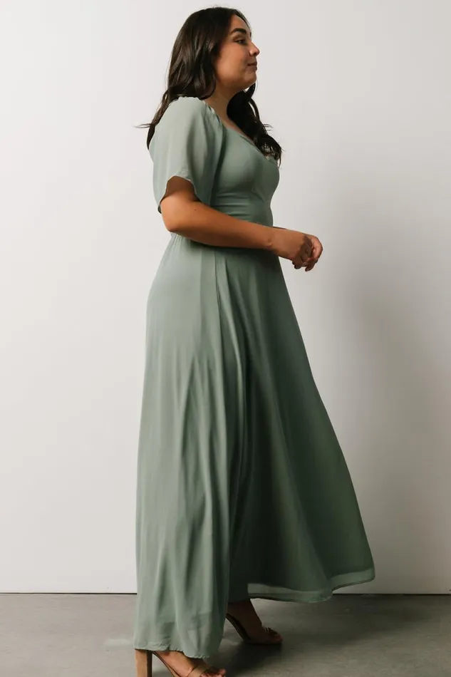 Women Sierra Sweetheart Maxi Dress Eucalyptus Baltic Born The Guest Edit