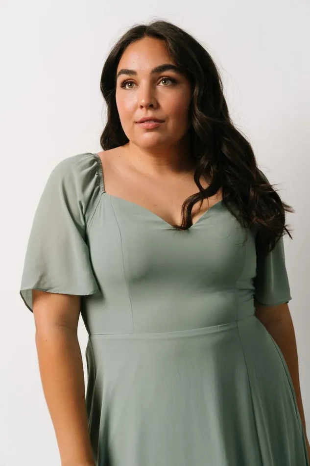 Women Sierra Sweetheart Maxi Dress Eucalyptus Baltic Born The Guest Edit