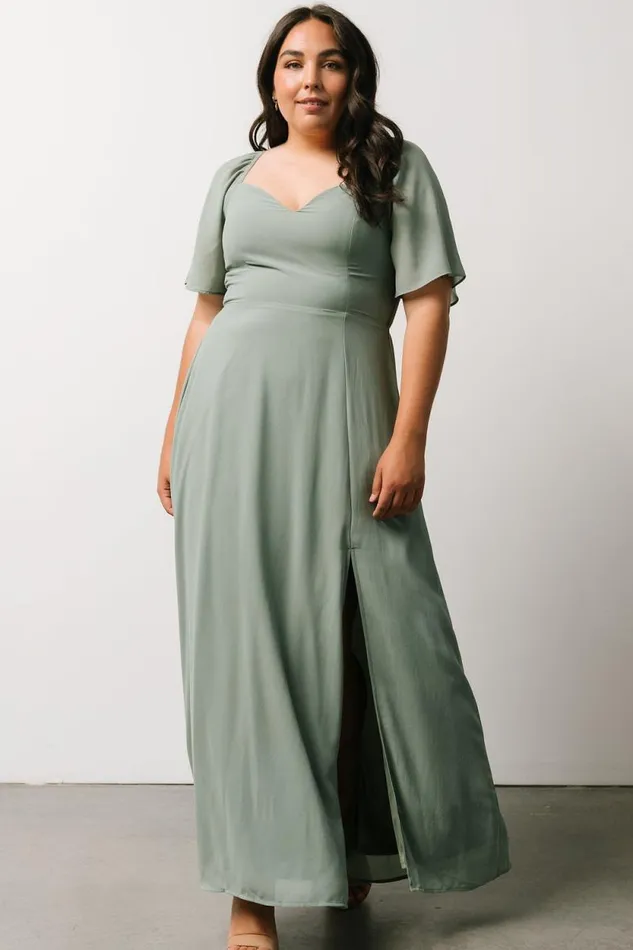 Women Sierra Sweetheart Maxi Dress Eucalyptus Baltic Born The Guest Edit
