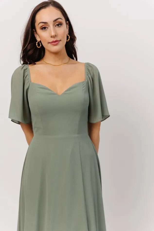 Women Sierra Sweetheart Maxi Dress Eucalyptus Baltic Born The Guest Edit