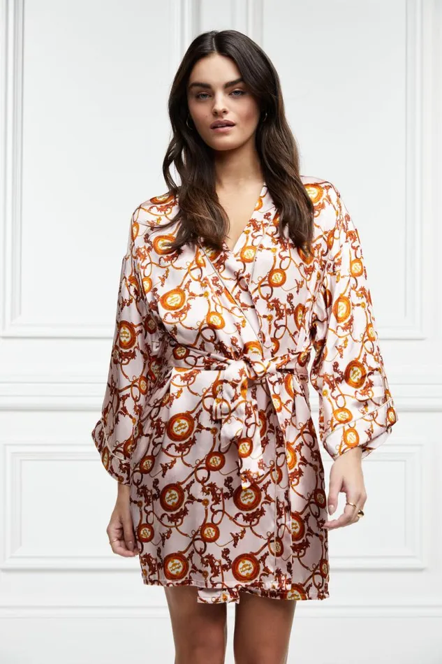 Women Silk Dressing Gown Blush Holland Cooper Sleepwear
