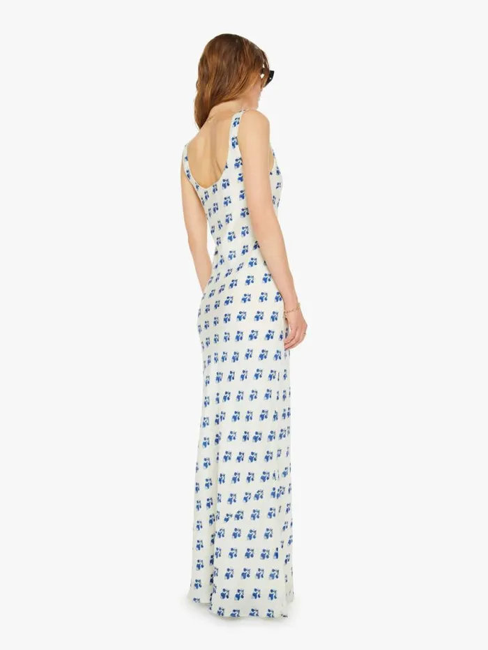Women Skirts and Dresses Mother Denim Adele Silk Dress Indigo Bhutti