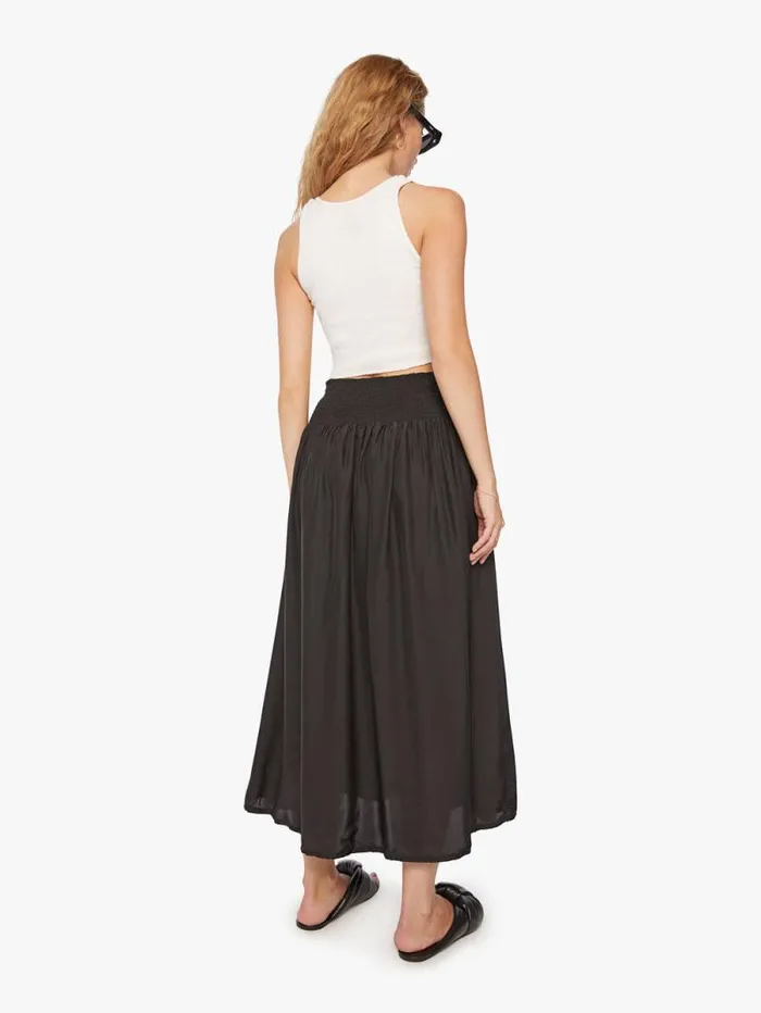 Women Skirts and Dresses Mother Denim Bella Skirt Black Silk