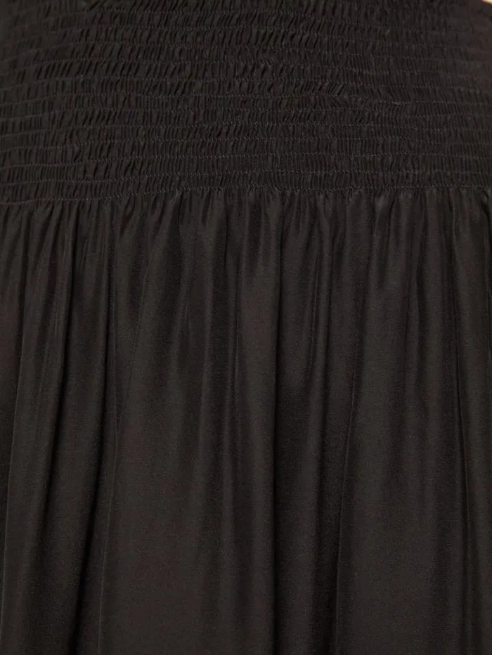 Women Skirts and Dresses Mother Denim Bella Skirt Black Silk