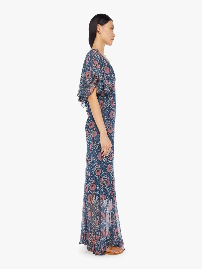 Women Skirts and Dresses Mother Denim Ramya Dress Vintage Flowers Indigo