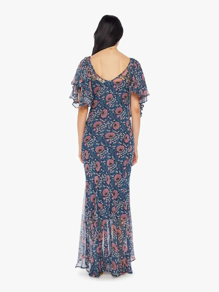 Women Skirts and Dresses Mother Denim Ramya Dress Vintage Flowers Indigo