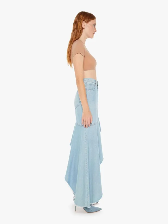 Women Skirts and Dresses Mother Denim SNACKS The Crinkle Cut Skirt Blue lightpastel