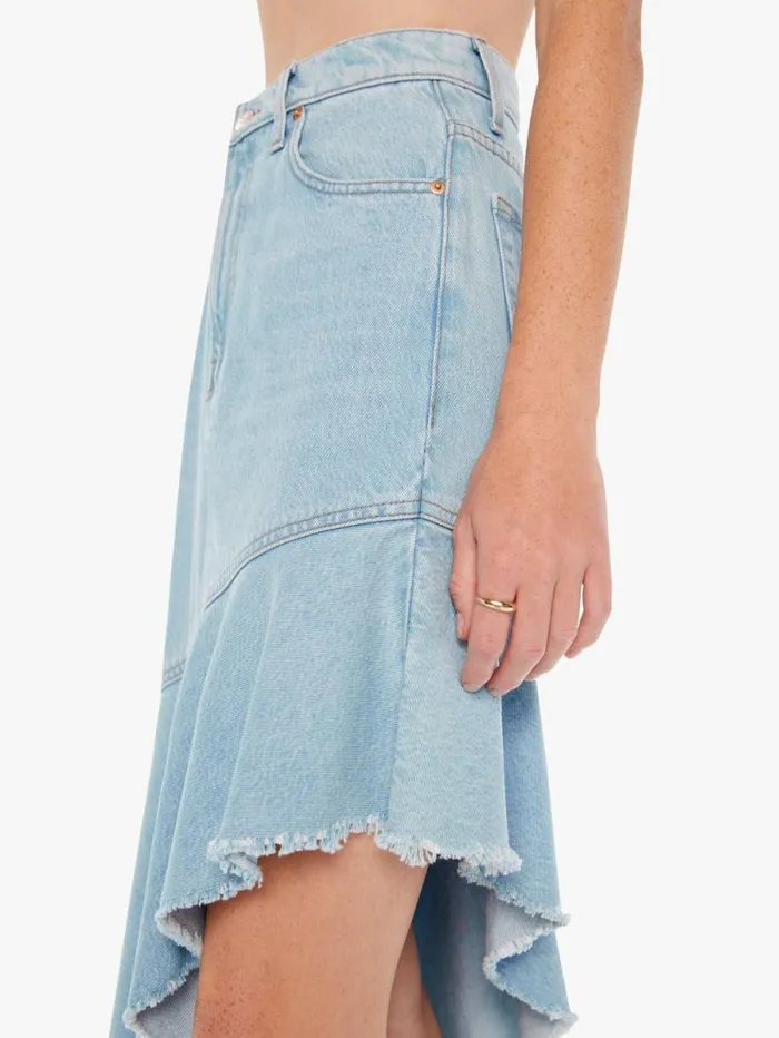 Women Skirts and Dresses Mother Denim SNACKS The Crinkle Cut Skirt Blue lightpastel