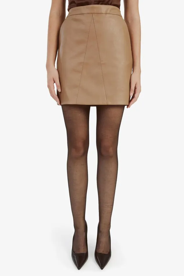 Women Skirts Bardot Alexis Vegan Leather Skirt In Camel Camel