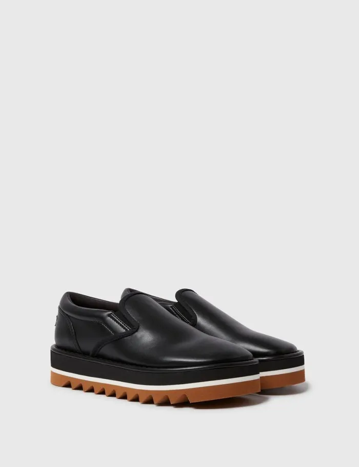 Women SneakElyse Platform Slippers Black Stella McCartney Flats Women SneakElyse Platform Slippers Black Stella McCartney Flats