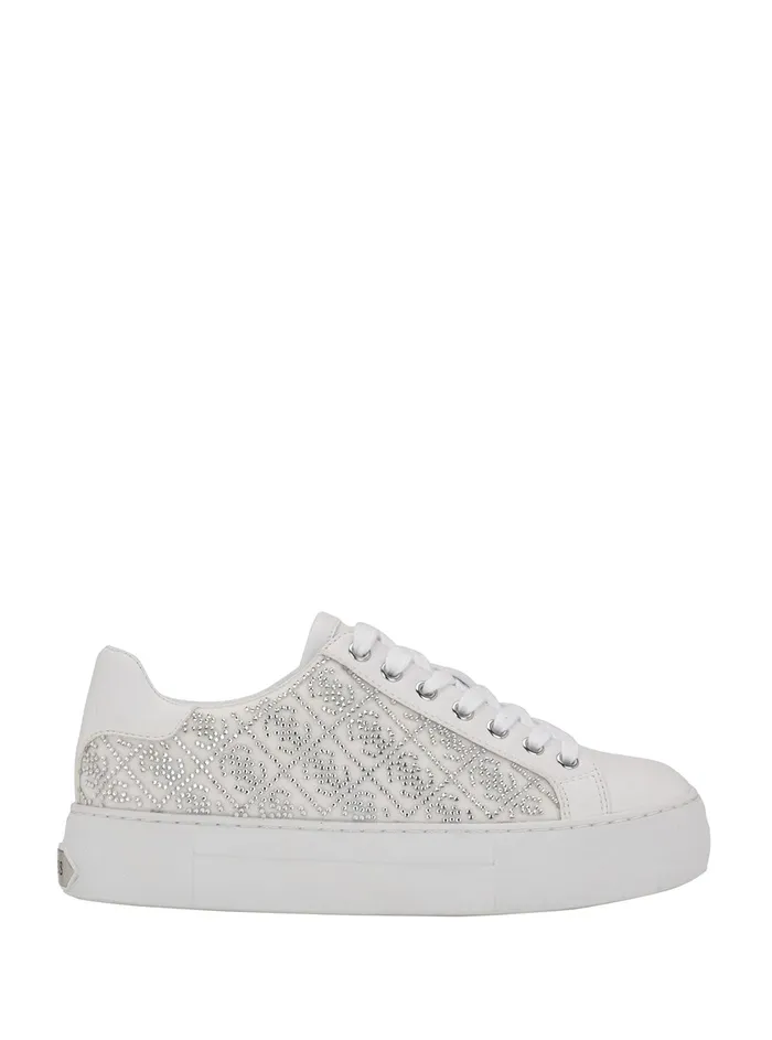 Women Sneakers GUESS White Gelsen Crystal Low Top Sneakers Women Sneakers GUESS White Gelsen Crystal Low Top Sneakers