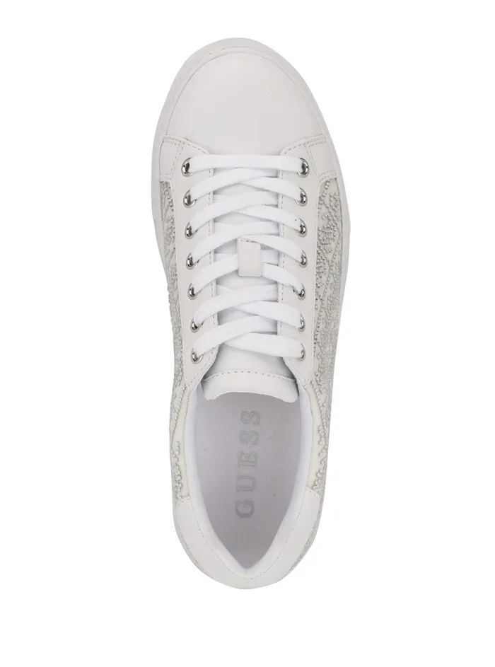 Women Sneakers GUESS White Gelsen Crystal Low Top Sneakers Women Sneakers GUESS White Gelsen Crystal Low Top Sneakers