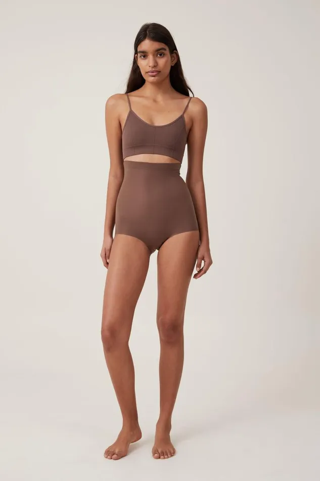 Women Solutions Cotton On Shapewear High Waist Bikini Brief Espresso