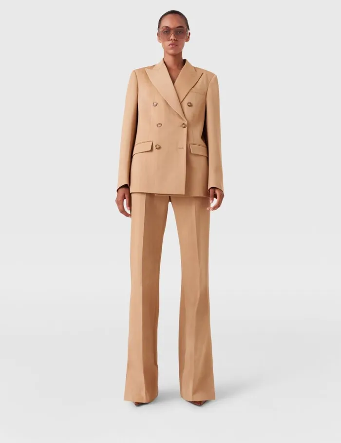 Women Striped DoubleBreasted Blazer Biscuit Stella McCartney Coats And Jackets Women Striped DoubleBreasted Blazer Biscuit Stella McCartney Coats And Jackets