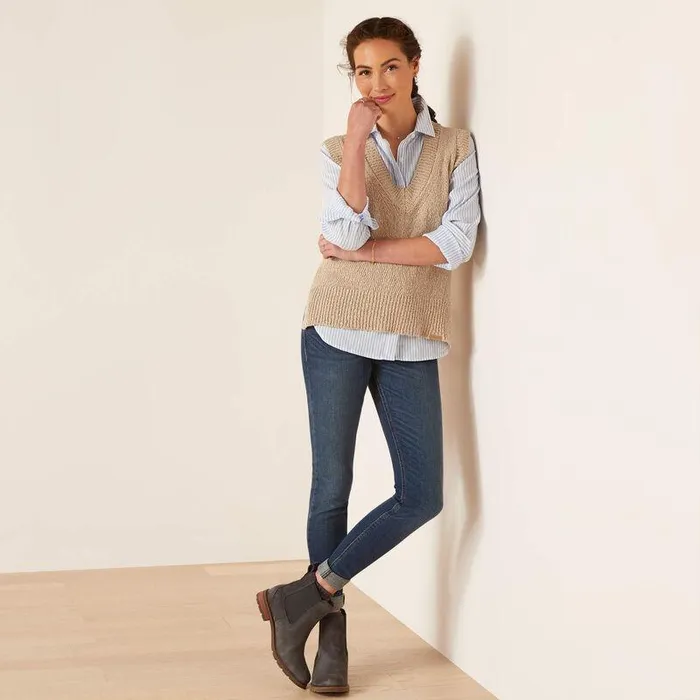Women Sweaters and Cardigans Ariat Bellefonte Vest Tan Women Sweaters and Cardigans Ariat Bellefonte Vest Tan