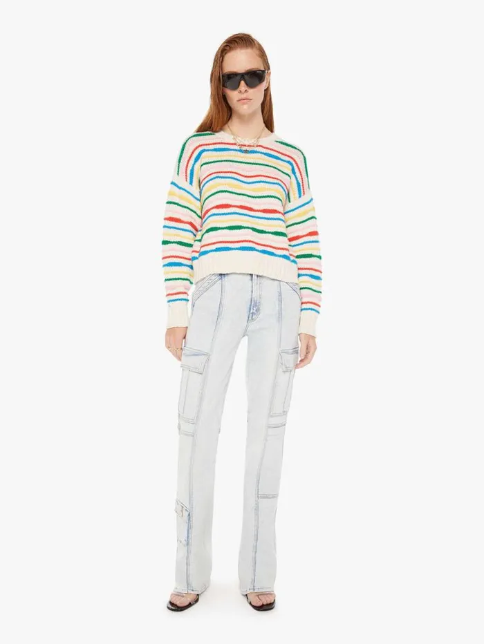 Women Sweaters Mother Denim The Jumper White natural