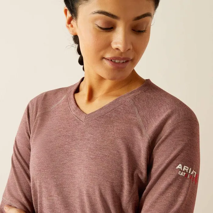 Women TShirts and Tops Ariat FR Primo Baselayer Rose Taupe Women TShirts and Tops Ariat FR Primo Baselayer Rose Taupe