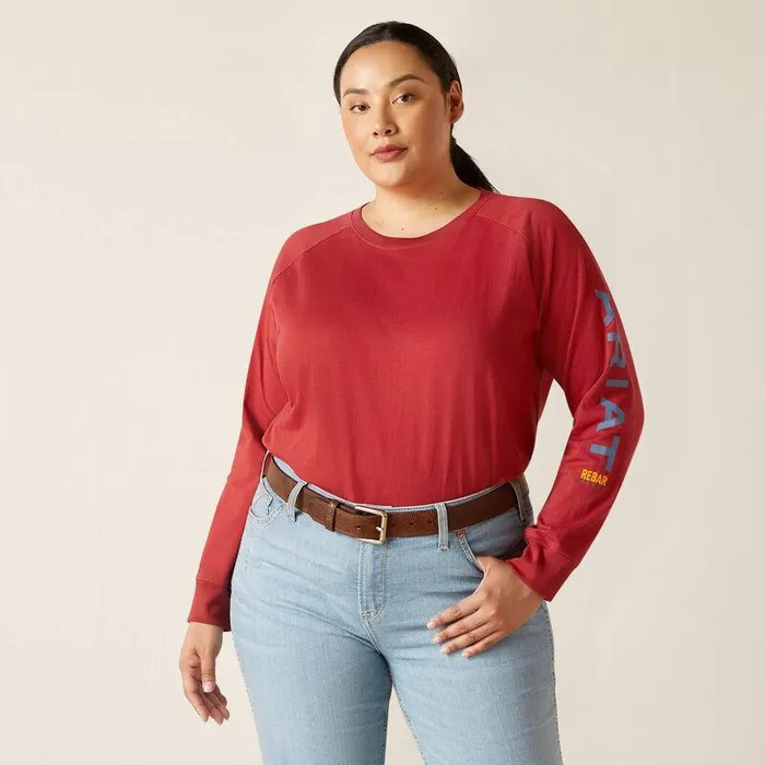 Women TShirts and Tops Ariat Rebar Cotton Strong Logo Graphic Women TShirts and Tops Ariat Rebar Cotton Strong Logo Graphic