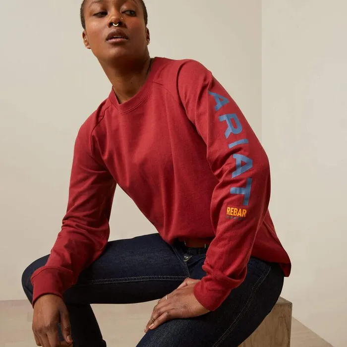 Women TShirts and Tops Ariat Rebar Cotton Strong Logo Graphic Women TShirts and Tops Ariat Rebar Cotton Strong Logo Graphic