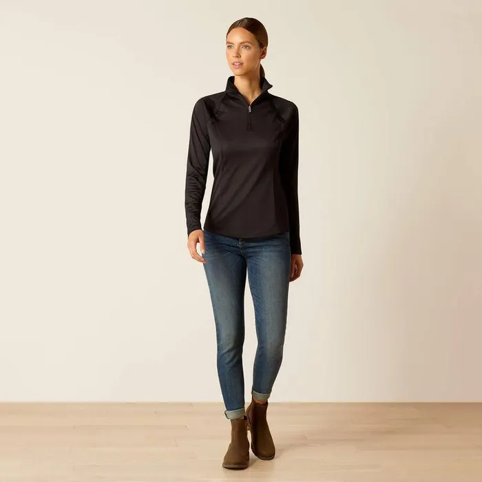 Women TShirts and Tops Ariat Sunstopper 30 14 Zip Baselayer Black Women TShirts and Tops Ariat Sunstopper 30 14 Zip Baselayer Black