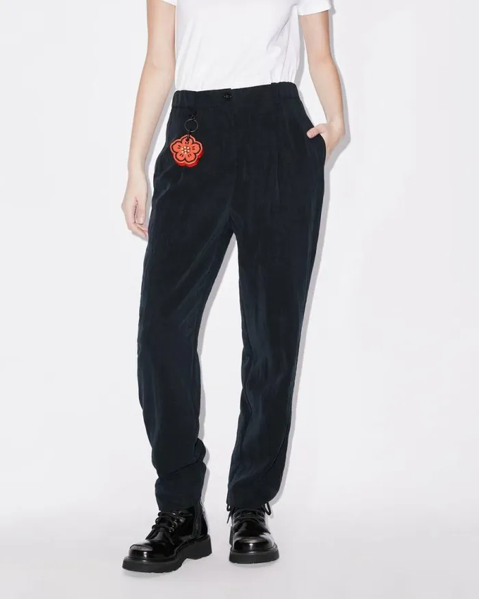 Women Tailored Elasticated Pants Black Kenzo Pants And Shorts