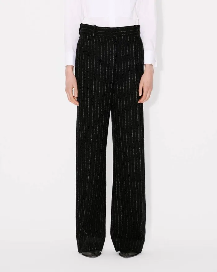 Women Tailored Pants In Wool Black Kenzo Pants And Shorts