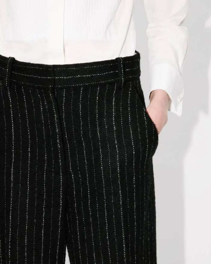Women Tailored Pants In Wool Black Kenzo Pants And Shorts