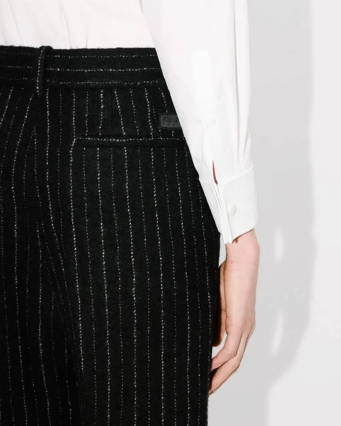 Women Tailored Pants In Wool Black Kenzo Pants And Shorts