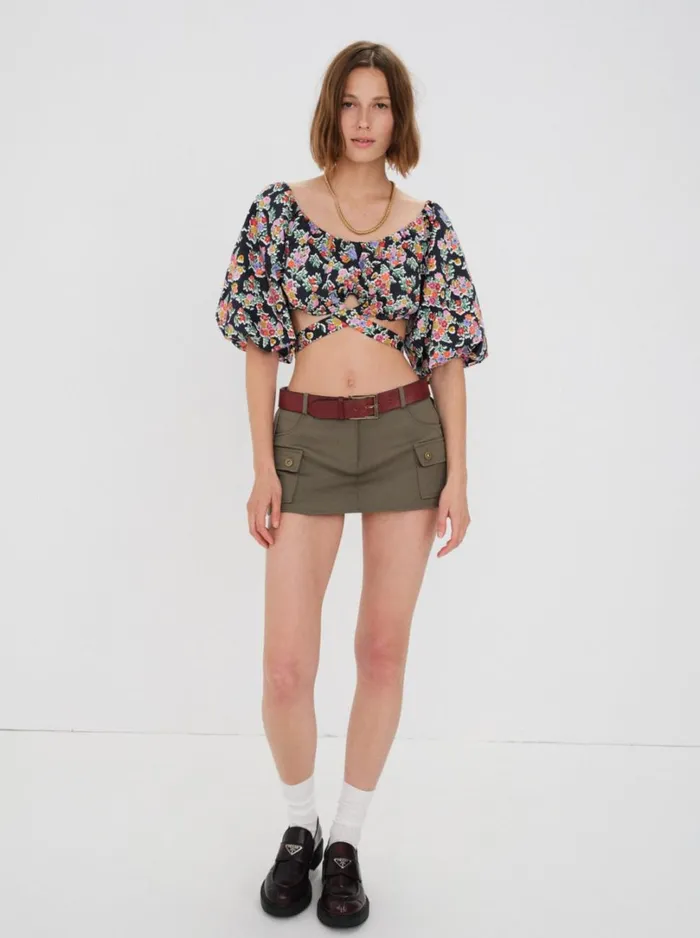 Women Tate Crop Top Multi For Love and Lemons Tops Women Tate Crop Top Multi For Love and Lemons Tops