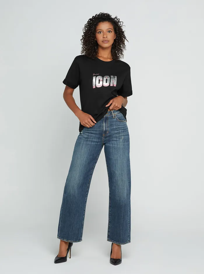 Women Tees and Tanks GUESS Eco Black Anica Tshirt Women Tees and Tanks GUESS Eco Black Anica Tshirt