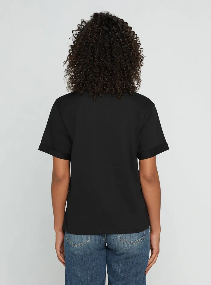 Women Tees and Tanks GUESS Eco Black Anica Tshirt Women Tees and Tanks GUESS Eco Black Anica Tshirt