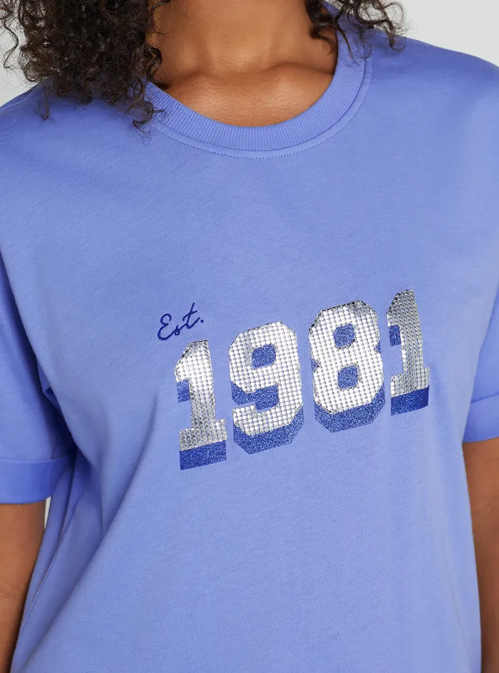 Women Tees and Tanks GUESS Eco Violet Anica Tshirt