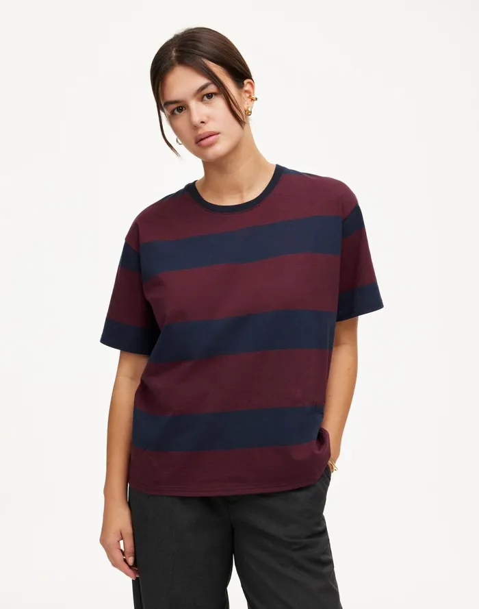 Women Tees Madewell Cotton Relaxed Oversized Tee Juniper Berry