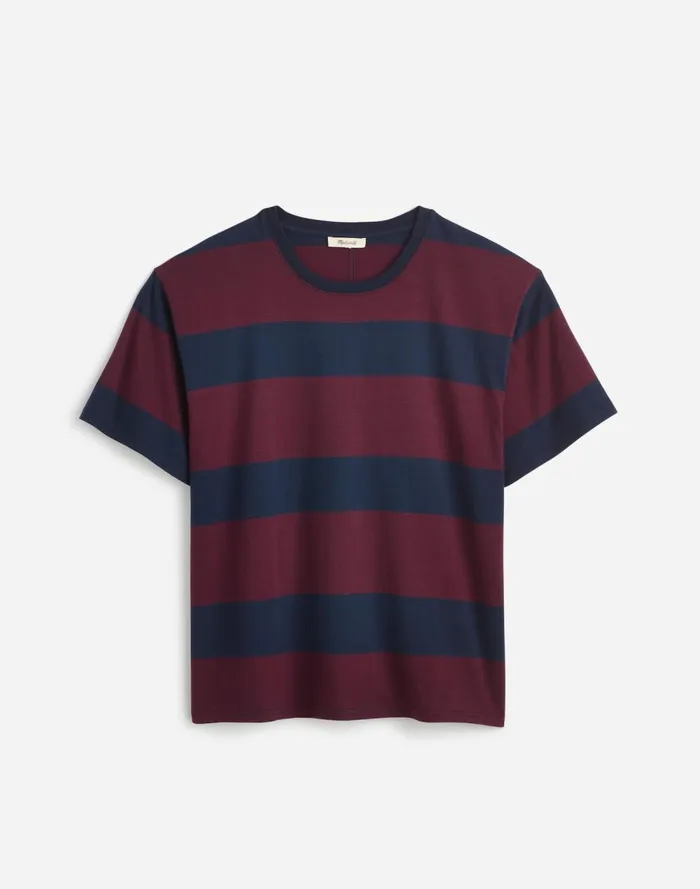 Women Tees Madewell Cotton Relaxed Oversized Tee Juniper Berry