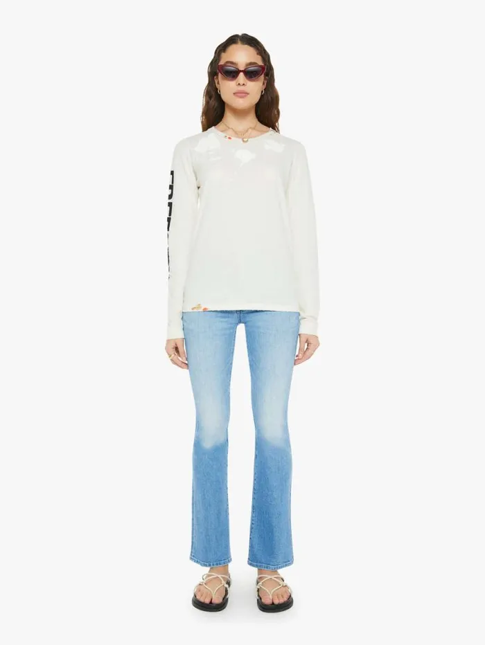 Women Tees Tanks Mother Denim ARTISTSWANTED PAINT SUPERVINTAGE Longsleeve T Supervintage White