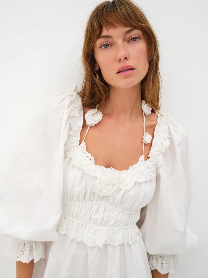 Women Tiana Mini Dress White For Love and Lemons Dresses
