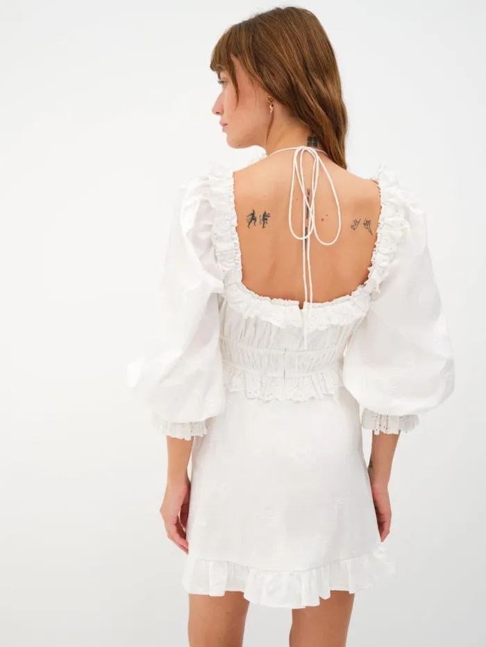 Women Tiana Mini Dress White For Love and Lemons Dresses