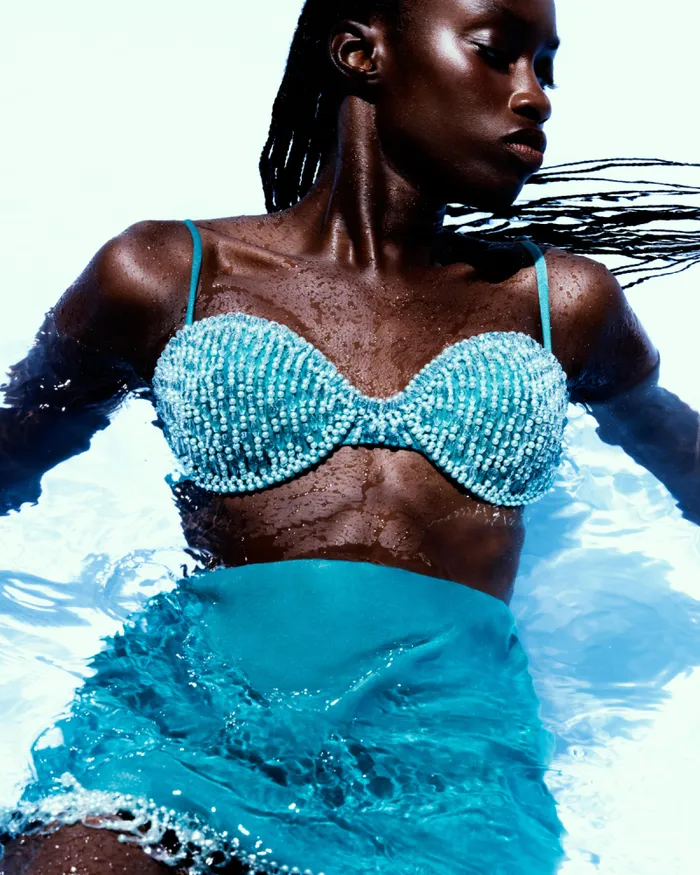 Women Tops and Bodysuits PatBO HandBeaded Bustier Top FINAL SALE Curaao