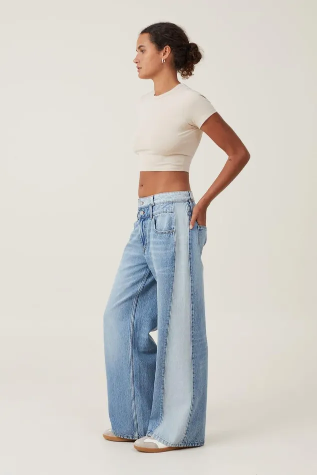 Women Tops Cotton On Micro Crop Tee Stone