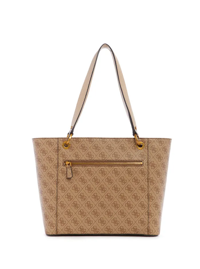 Women Tote Bags GUESS Brown Logo Noelle Elite Tote Bag Women Tote Bags GUESS Brown Logo Noelle Elite Tote Bag