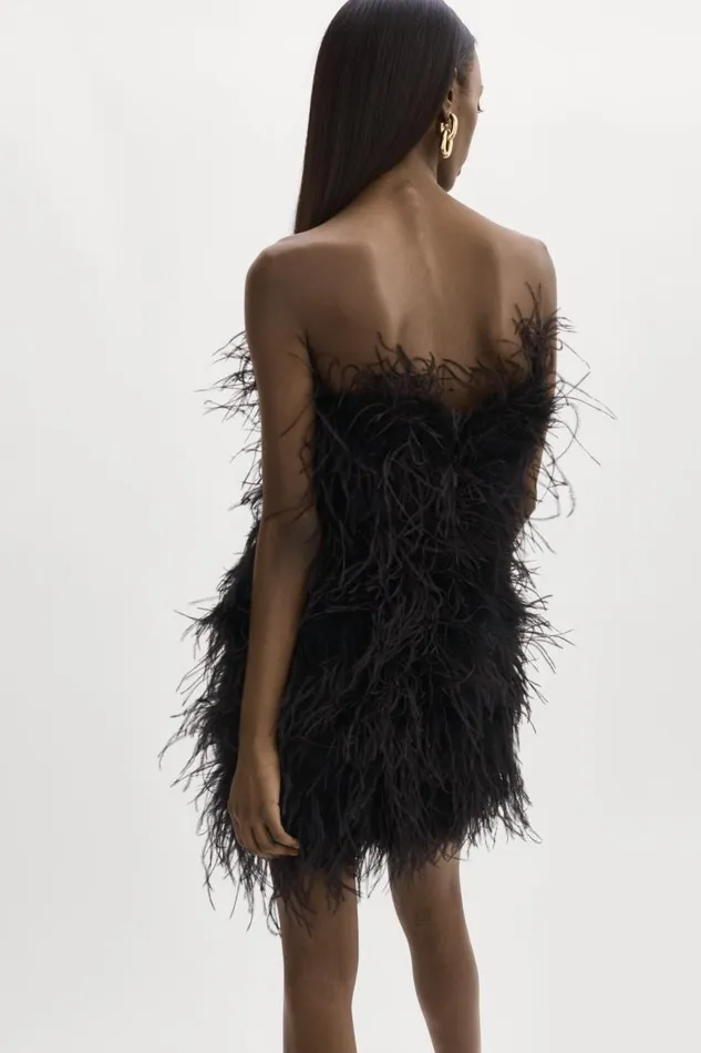 Women TRIANA Feather Dress Black LAMARQUE Dresses Women TRIANA Feather Dress Black LAMARQUE Dresses