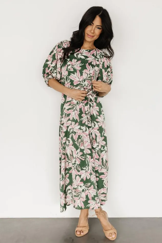 Women Tucson Midi Dress Green Pink Baltic Born Midi Dresses Women Tucson Midi Dress Green Pink Baltic Born Midi Dresses