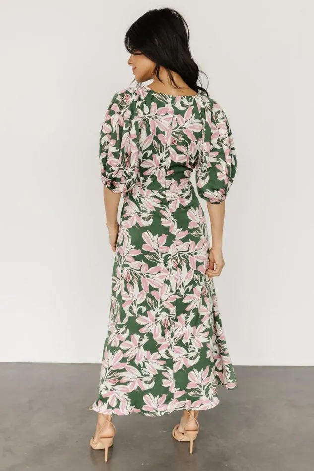 Women Tucson Midi Dress Green Pink Baltic Born Midi Dresses Women Tucson Midi Dress Green Pink Baltic Born Midi Dresses