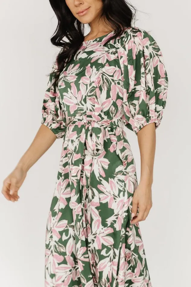 Women Tucson Midi Dress Green Pink Baltic Born Midi Dresses Women Tucson Midi Dress Green Pink Baltic Born Midi Dresses