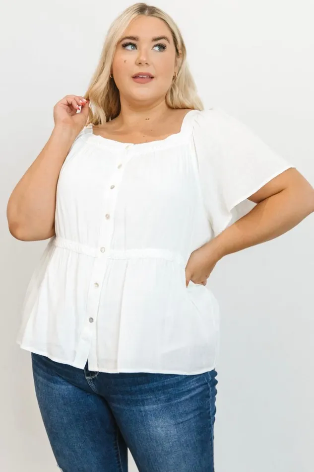 Women Unity Button Up Top Off White Baltic Born Blouses and Shirts